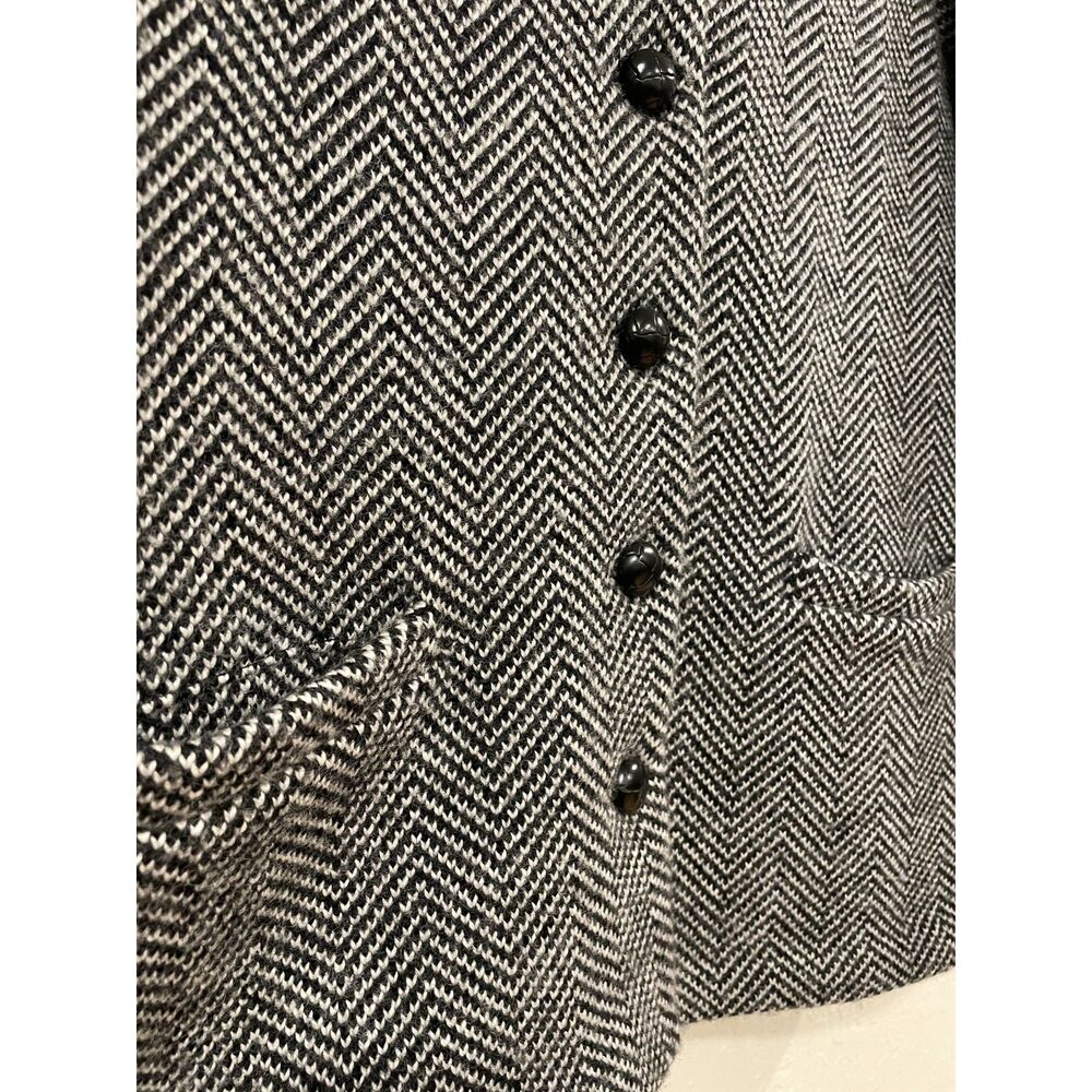 ~ Preppy Collegiate Sm Lauren Ralph Lauren Blazer Jacket Wool Tweed Chevron - Picture 5 of 16
